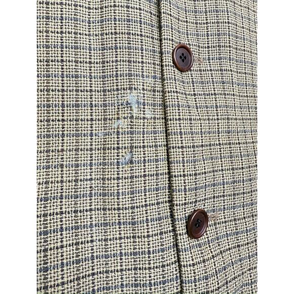 Hugo Boss Tweed Sport Coat Blazer 42L Brown Check Loro Piana Zelander Wool - Picture 8 of 14